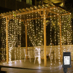 Instalatie Craciun Tip Perdea, 3x3 M, Fir Cupru, Interior/Exterior, Rezistenta La Intemperii