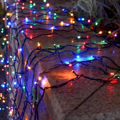 Instalatie de Craciun LED, Rola, 100 m, 500 LED-uri, Multicolora