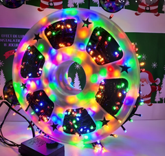 Instalatie de Craciun LED, Rola, 100 m, 500 LED-uri, Multicolora